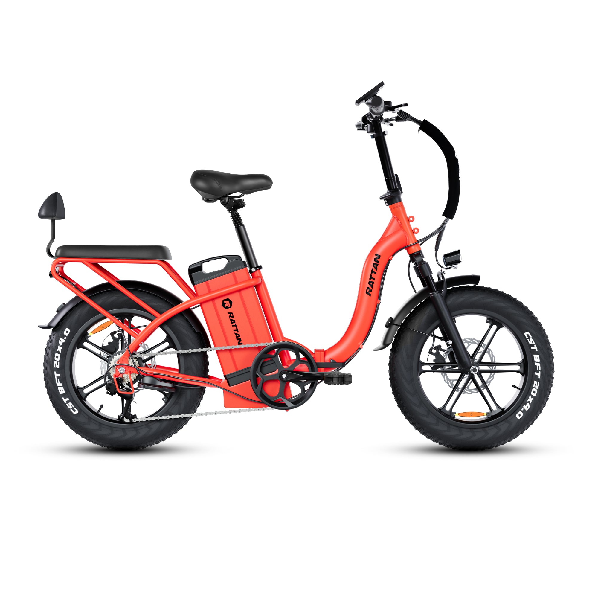 Rattan Foldable Ebikes Removable Battery 20