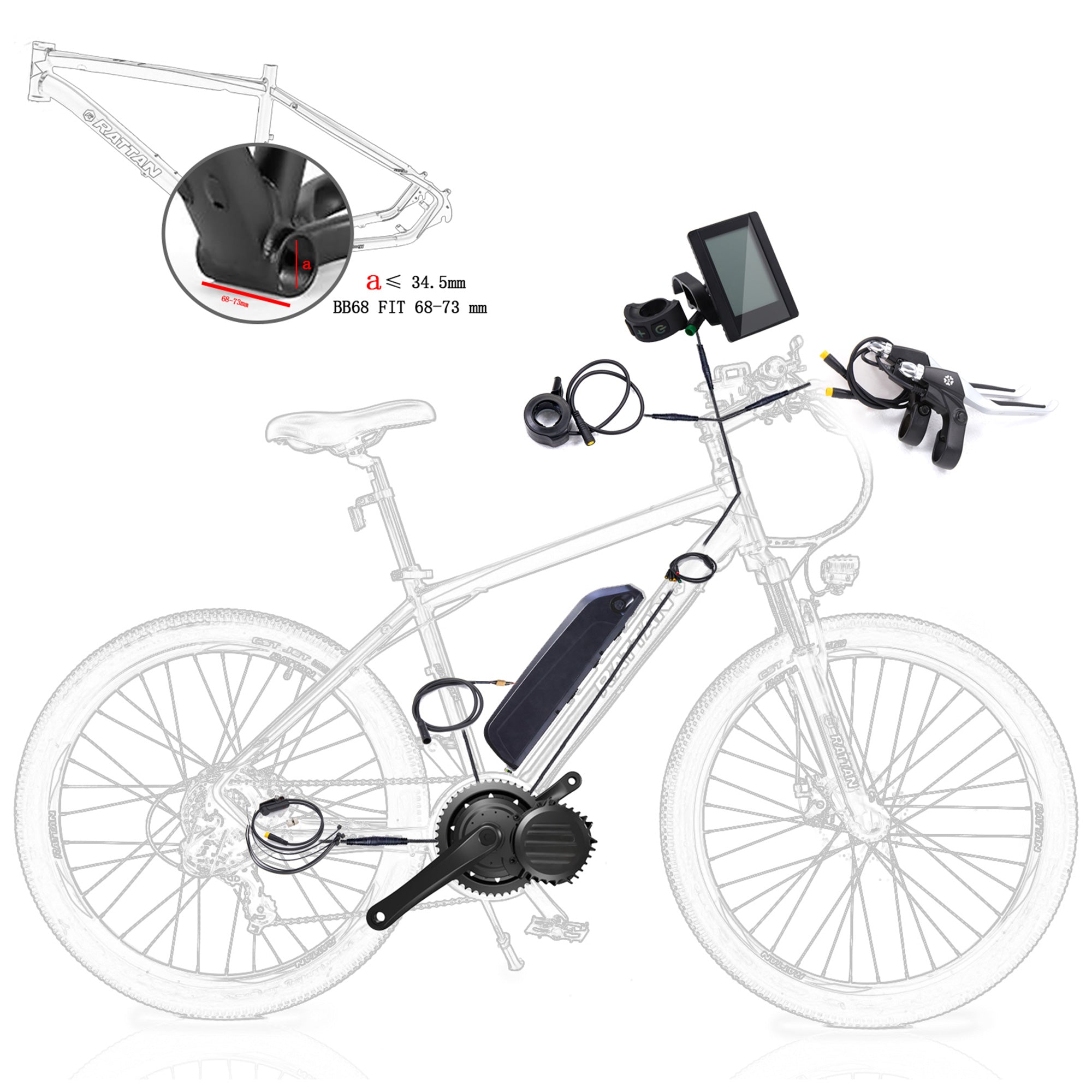 Rattan Reibok 48V 500W Mid Drive Motor