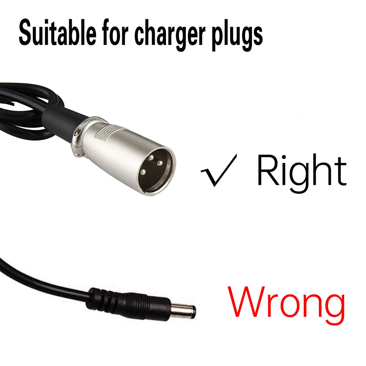 Chargeur de batterie Rattan LM/LF 48V 2A (avec connecteur de fiche à 3 broches)